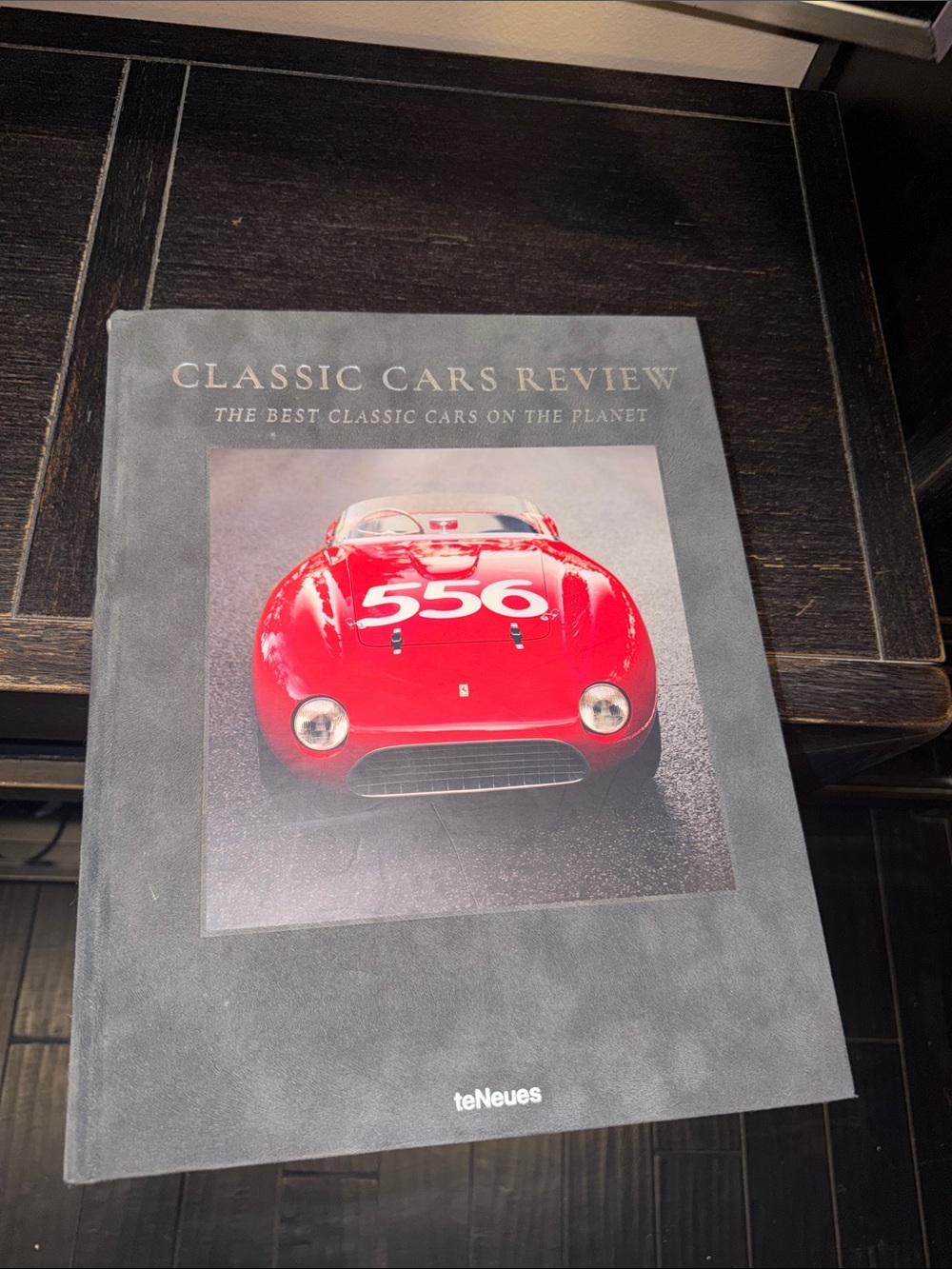 Car book on table
